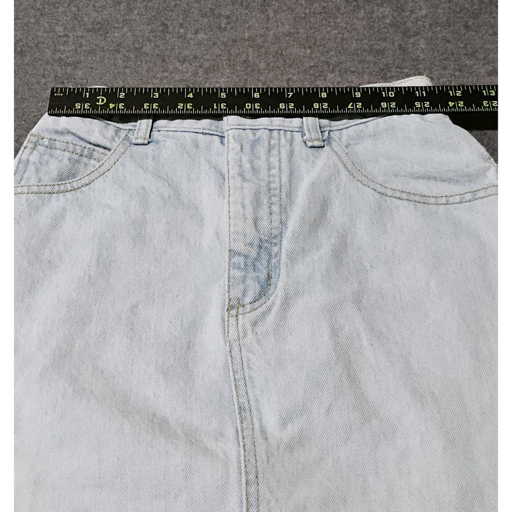 VTG Georges Marciano Guess High Waist Denim Skirt 27 Light Wash Y2K Made In USA - Picture 8 of 12